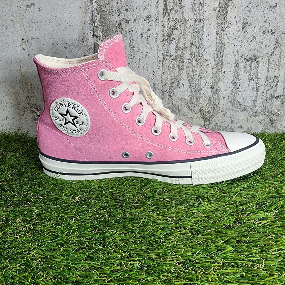 Converse Chuck Taylor All Star High Top Pink Suede Sneakers Women’s Size 9.5
